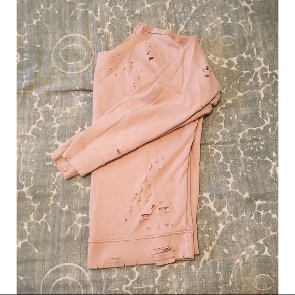 Express Tops - Express One Eleven Distressed Sweatshirt